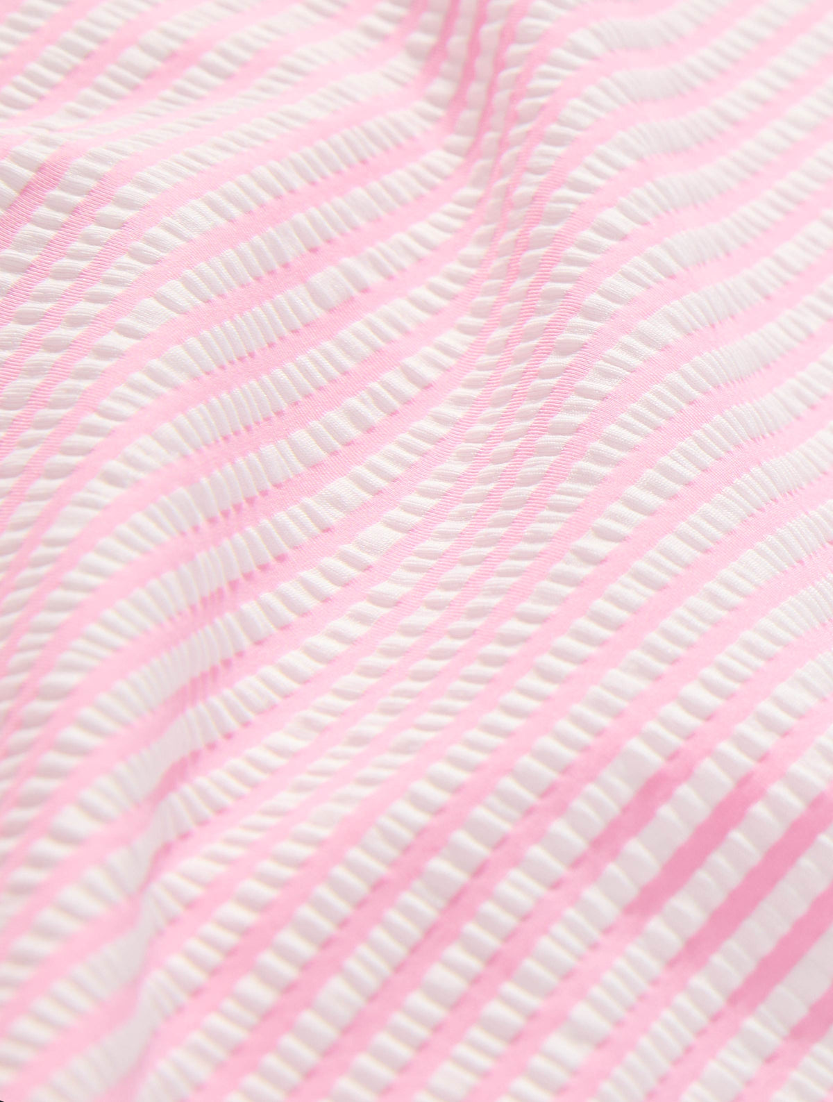 Kate Spade Smocked High Cut Bikini Bottom - Tide Stripe - 640 BEGONIA BLOOM
