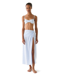 Kate Spade Tide Stripe Bikini Set & Long Cover Up Dress Bundle -