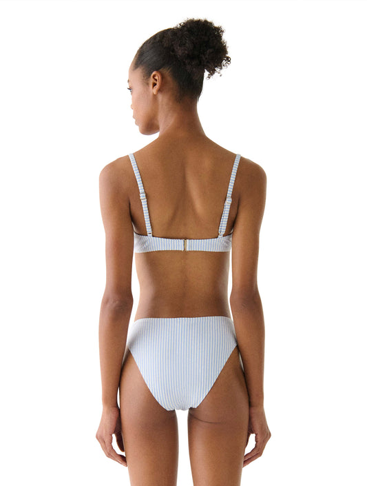 Kate Spade Tide Stripe Bikini Set & Long Cover Up Dress Bundle -