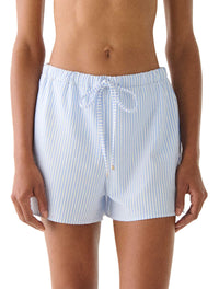 Kate Spade Drawstring Tie Cover Up Shorts - Tide Stripe - 397 Diamond Blue