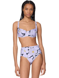 kate spade new york Shirred Underwire Bikini Top - Coastal Garden - 477 PLANETARY NAVY