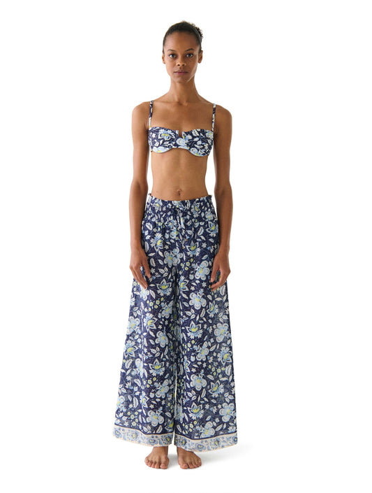 Kate Spade Pretty Paisley Bikini Set & Cover Up Pants Bundle -