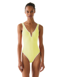 Kate Spade Bandeau V-Wire One Piece One Piece Swimsuit - Mini Chevron Texture - 324 NAPPA CABBAGE