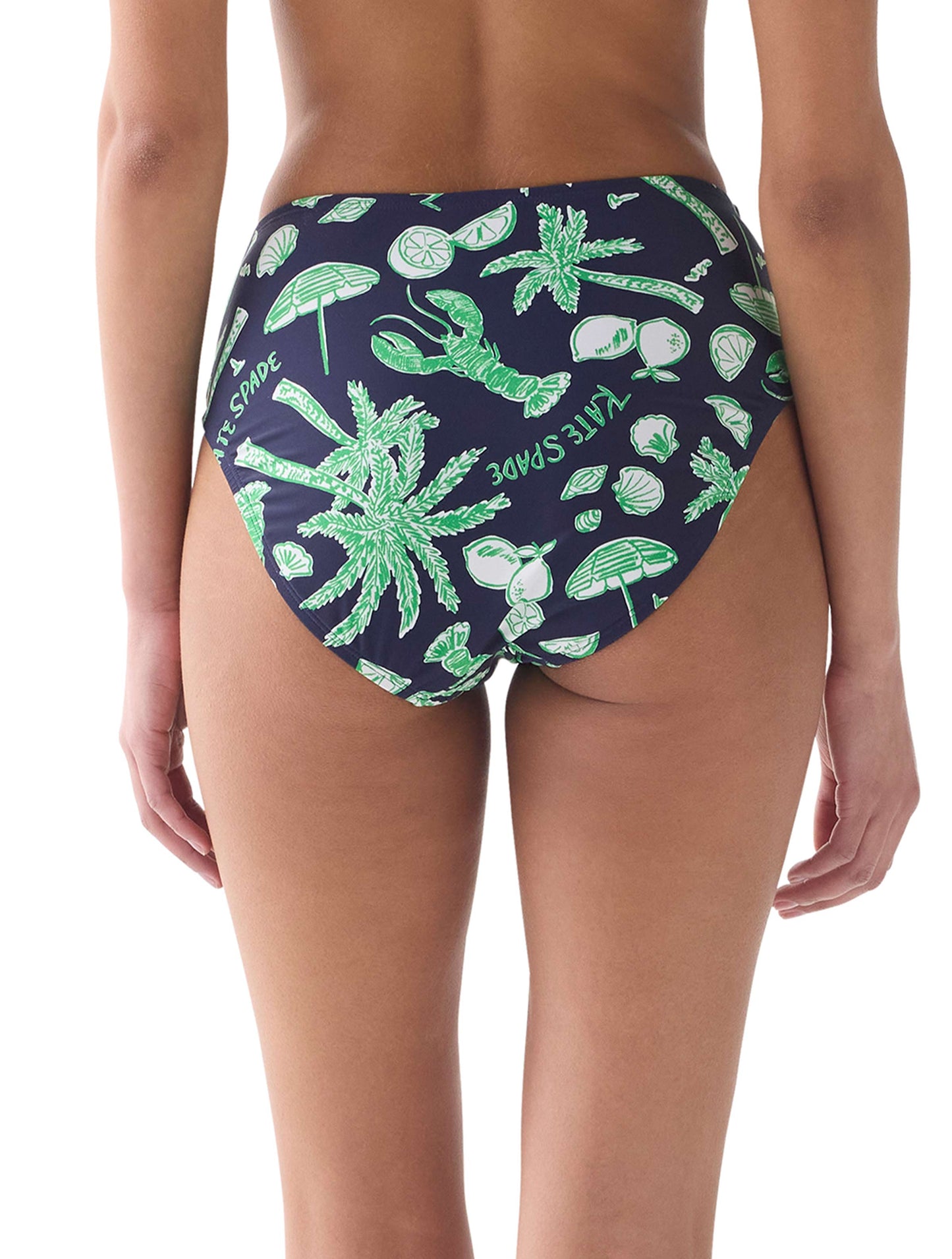 kate spade new york High Leg Bikini Bottom - Beachside - 477 PLANETARY NAVY