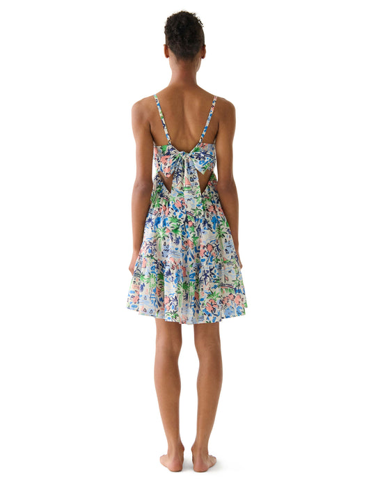 Kate Spade Coastal Town Bandeau One Piece & Bow Tie Back Cover Up Dress Bundle -