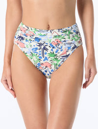 kate spade new york High Waist Bikini Bottom - Coastal Town - 970 Multi