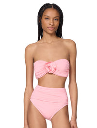 Kate Spade Bandeau Bra Bikini Top - Rosette Solids - 835 GRANITA