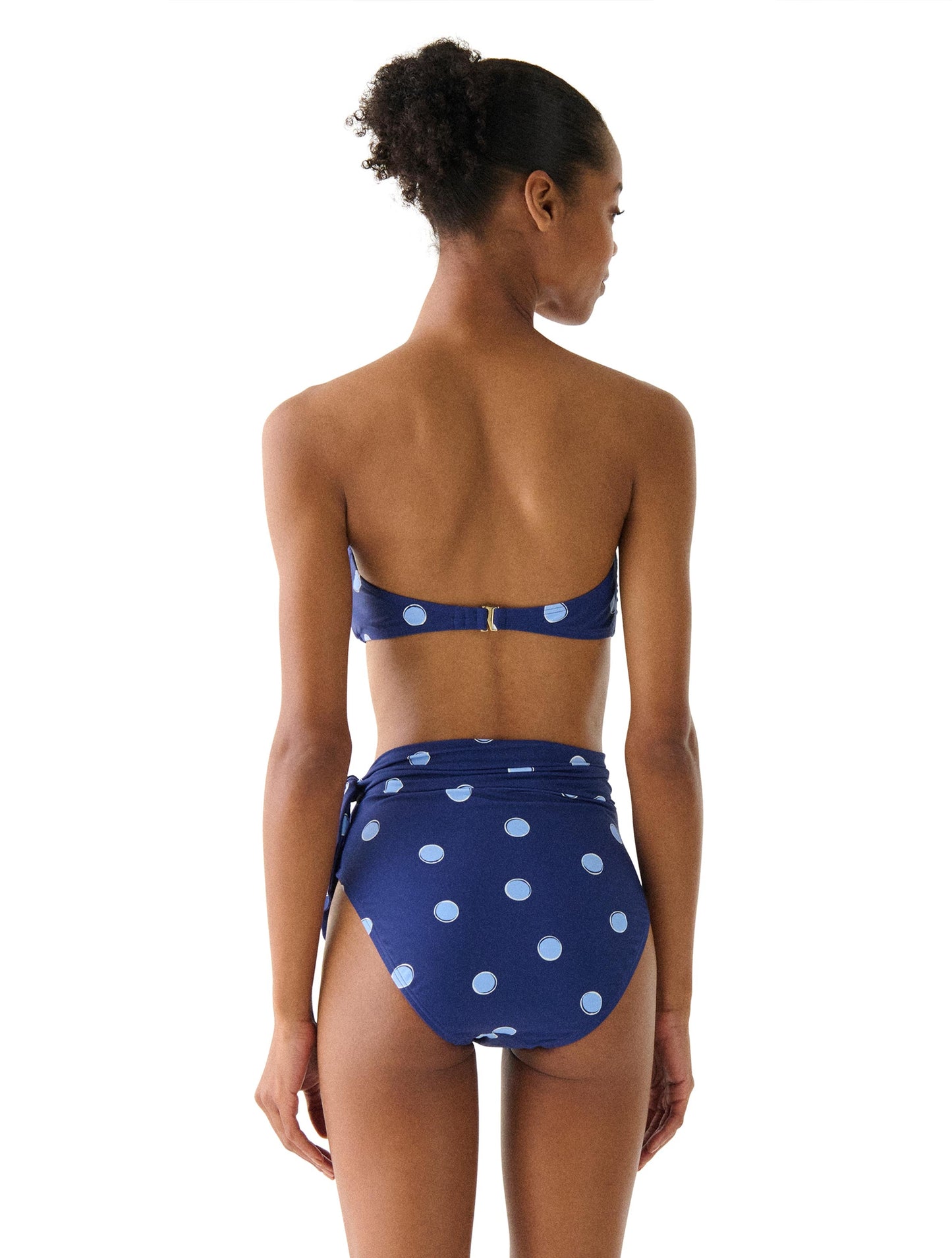 Kate Spade Bandeau Ring Front Bikini Top - Downtown Dot - 398 NORTH SEA