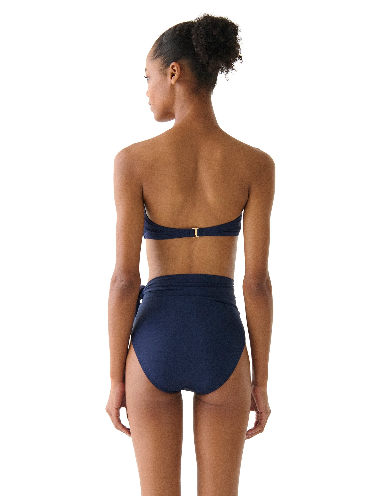 Kate Spade Bandeau Ring Front Bikini Top - Solids - 477 PLANETARY NAVY