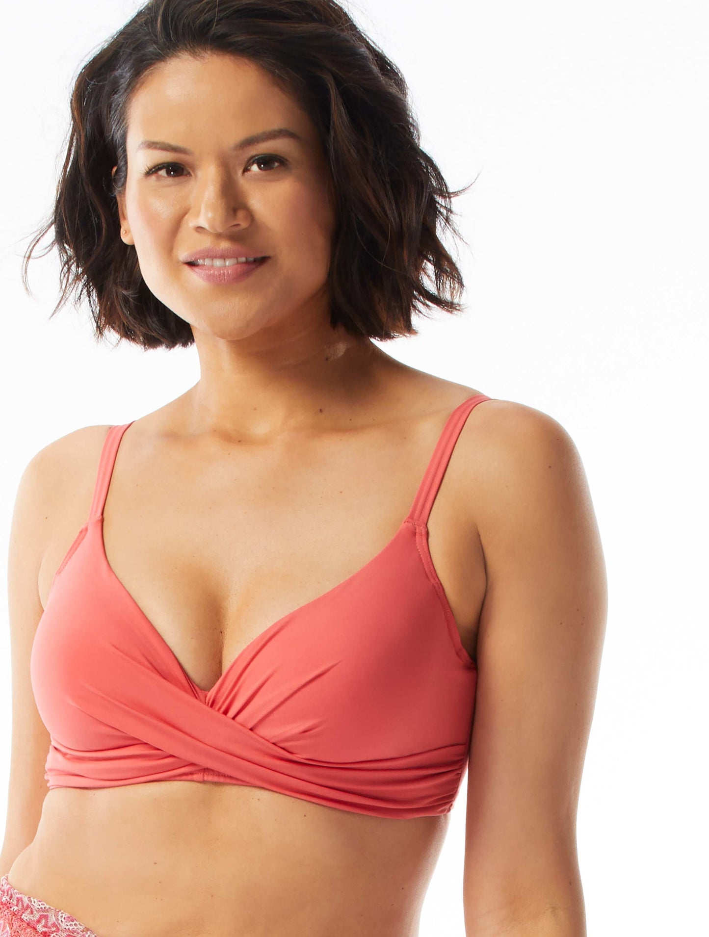 Coco Contours Diamond Wrap Bra Sized Underwire Bikini Top - Keepsake - 613 BLOOM