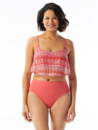Coco Contours Bondi Bra Sized Underwire Bikini Top - Summer Crochet - 630 PINK MULTI