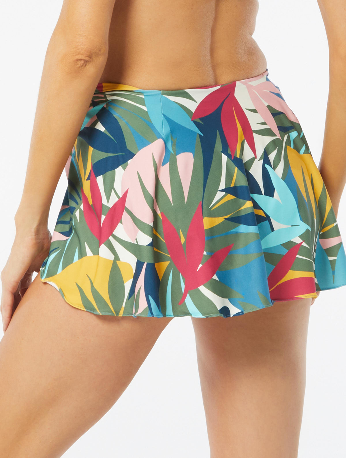 Coco Contours Halo Sarong Swim Skirt - Rainforest Leaves - 970 Multi
