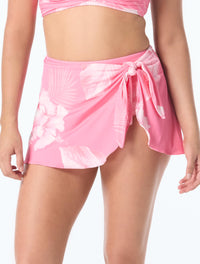 Coco Contours Halo Sarong Swim Skirt - Island Heat - 818 Camelia