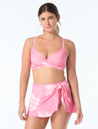Coco Contours Diamond Wrap Bra Sized Underwire Bikini Top - Island Heat - 818 Camelia