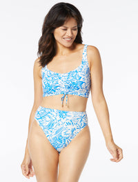 Coco Reef Elevate Bra Sized Shirred Underwire Bikini Top - Bungalow Floral - 499 Blue Crush