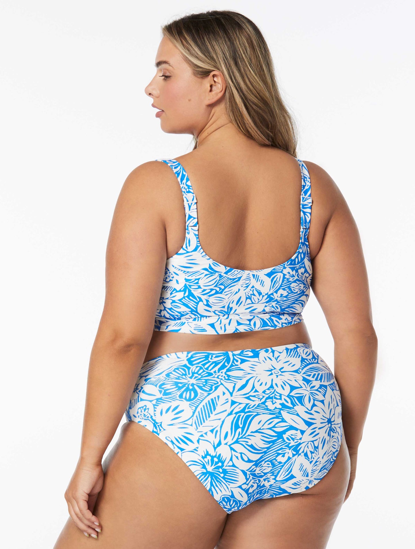 Coco Reef Elevate Bra Sized Shirred Underwire Bikini Top - Bungalow Floral - 499 Blue Crush