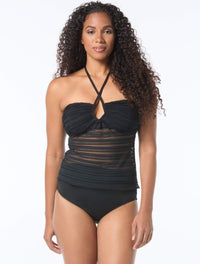 Coco Reef Opal Bra Sized Multi-Wear Underwire Bandini Top - Sand Dune Crochet - 006 CAST-BLACK