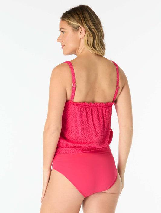 Coco Reef Infinity Bra Sized Multi-Wear Underwire Textured Bandini Top - Summer Trellis - 618 Hibiscus