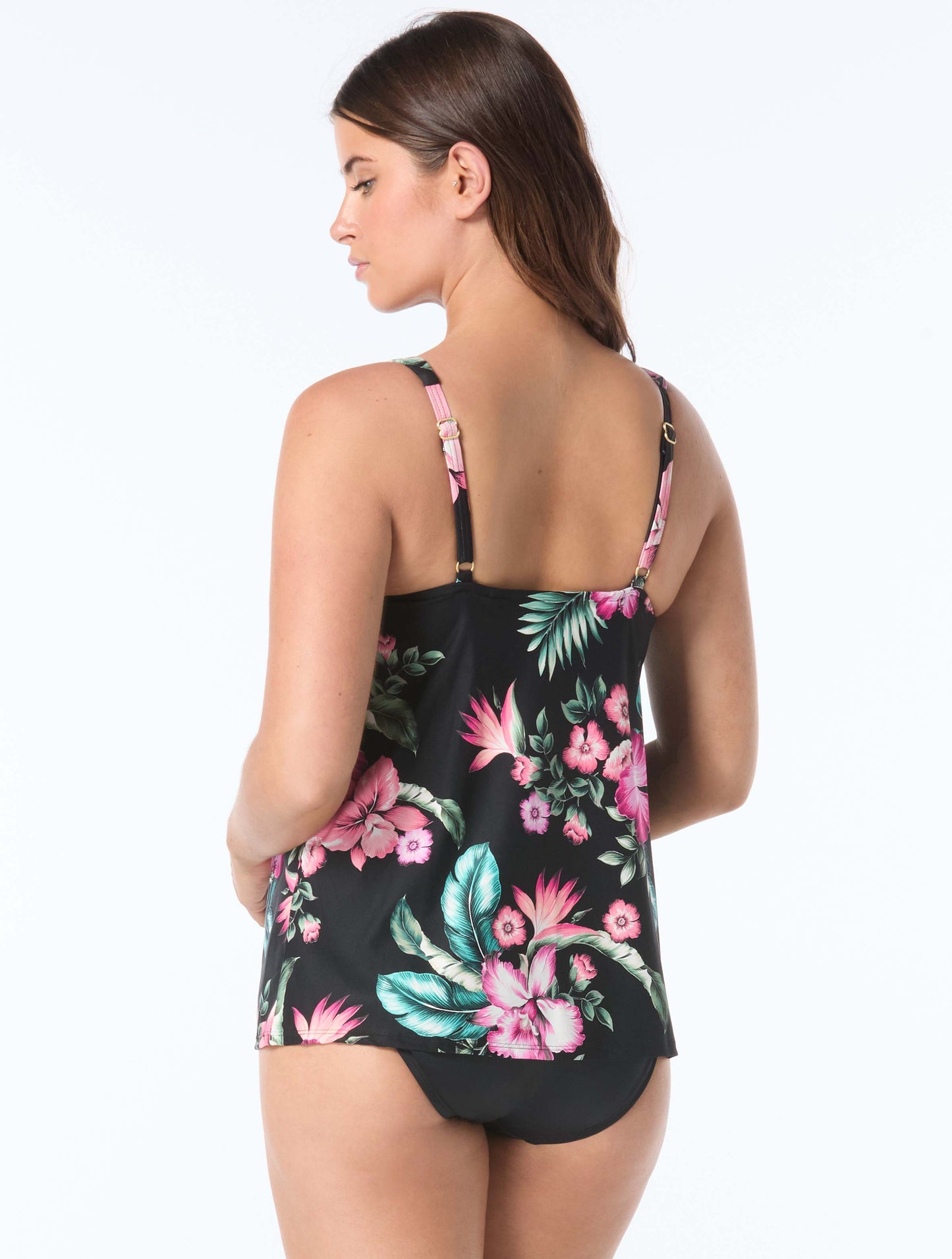 Coco Reef Core V-Neck Bra Sized Underwire Tankini Top - Spiced Tropical