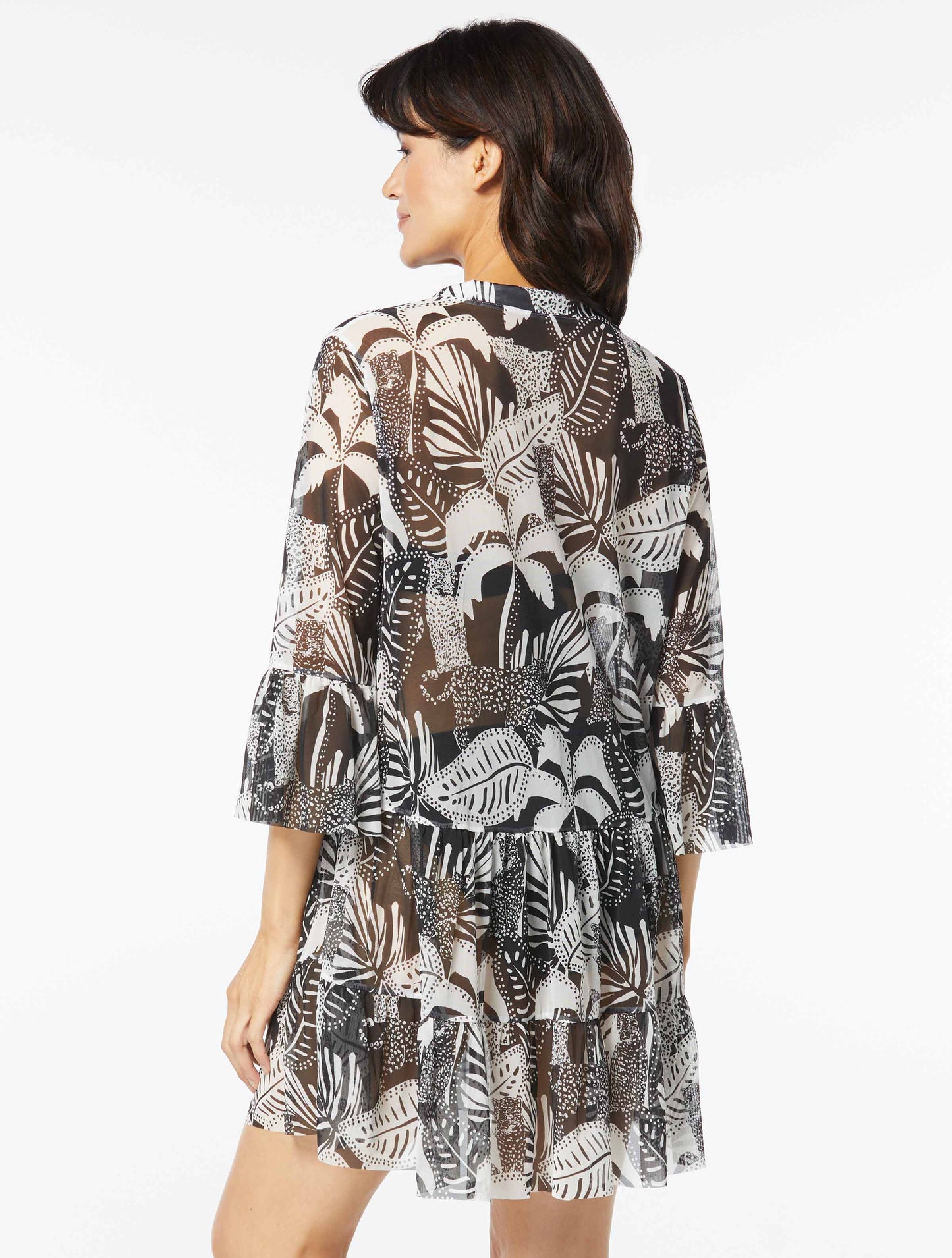 Coco Reef Enchant Cover Up Dress - Midnight Jungle - 006 CAST-BLACK