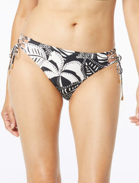 Coco Reef Engage Side Tie Bikini Bottom - Midnight Jungle - 006 CAST-BLACK