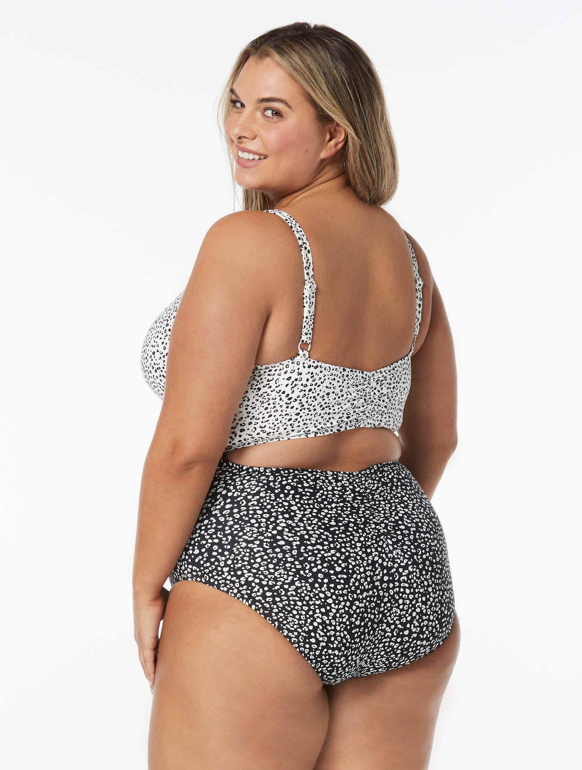 Coco Reef Sassy Bra Sized Underwire One Piece Swimsuit - Island Cheetah - 006 CAST-BLACK