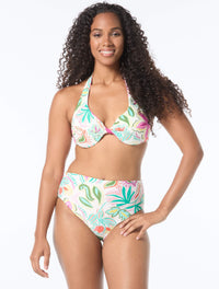 Coco Reef Verso Bra Sized Twist Reversible Underwire Bikini Top - Solstice Bloom - 110 Ivory