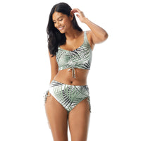 Coco Reef Elevate Bra Sized Shirred Underwire Bikini Top - Endless Summer Palm - 970 Multi