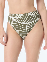 Coco Reef High Esteem High Leg High Waist Bikini Bottom - Graphic Palm - 330 Palm