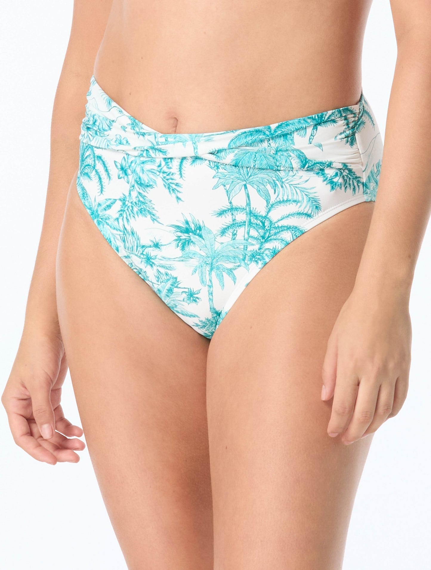 Coco Reef Tyra Twist Front High Waist Bikini Bottom - Dreamscape