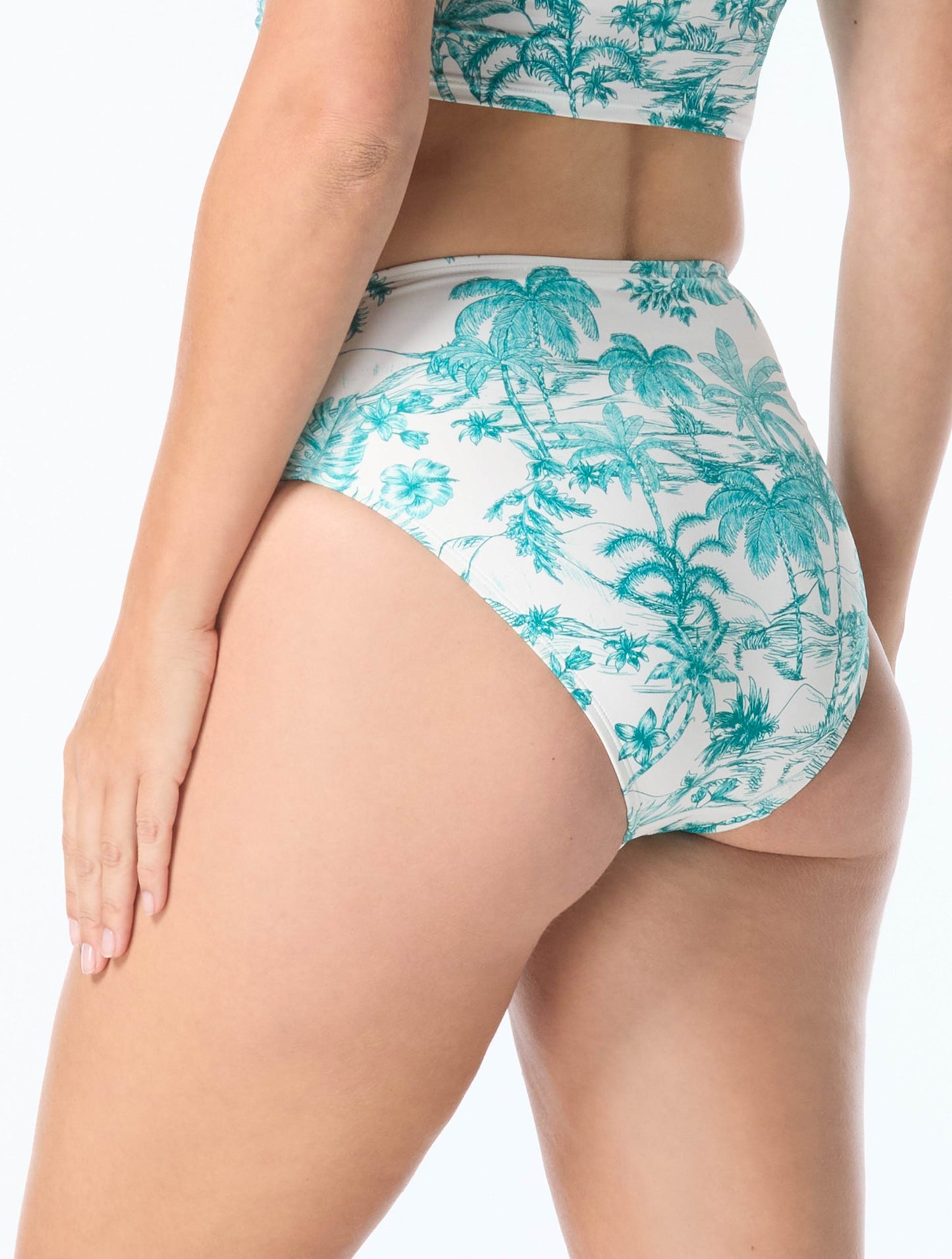 Coco Reef Tyra Twist Front High Waist Bikini Bottom - Dreamscape