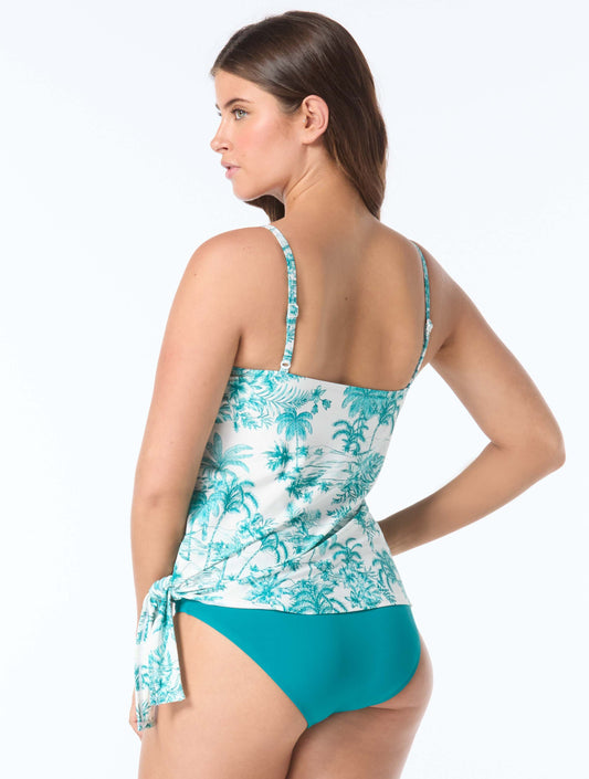 Coco Reef Stella Side Tie Bra Sized Underwire Tankini Top - Dreamscape - 336 Tahiti