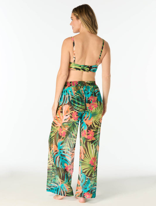 Coco Reef Meryl Cover Up Pants - Island Grove - 004 Black Multi