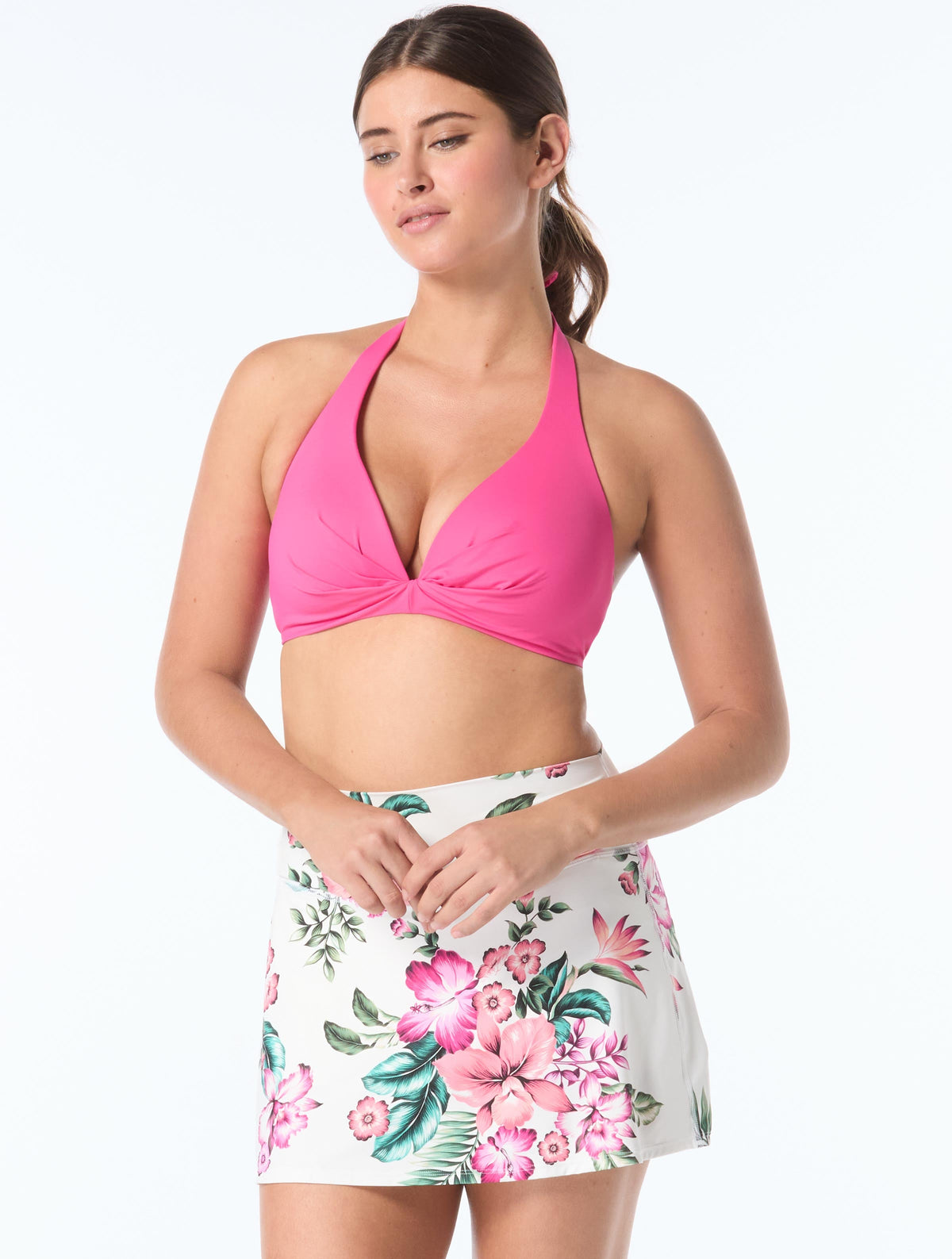 Coco Reef Assure Bra Sized Push Up Wireless Bikini Top - Classic Solids - 687 ALOHA PINK