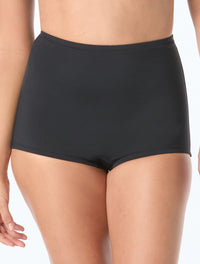 Coco Reef Shortie Tummy Control High Waist Swim Short - Classic Solids - 006 CAST-BLACK