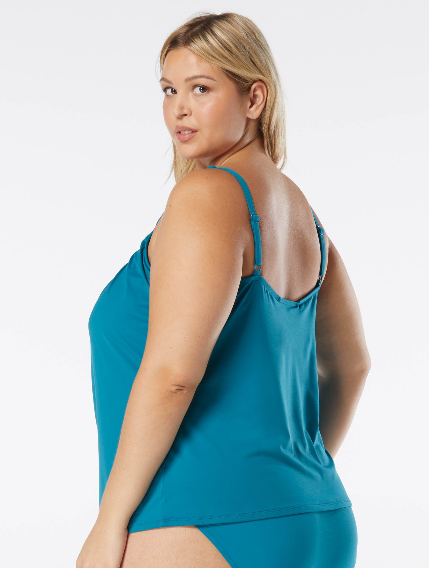 Coco Reef Ultra Fit Bra Sized Underwire Tankini Top - Classic Solids - 349 TEAL COVE
