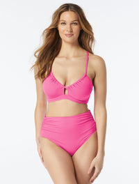 Coco Reef Dynamic Bra Sized Multi-Wear Underwire Bikini Top - Solids - 687 ALOHA PINK