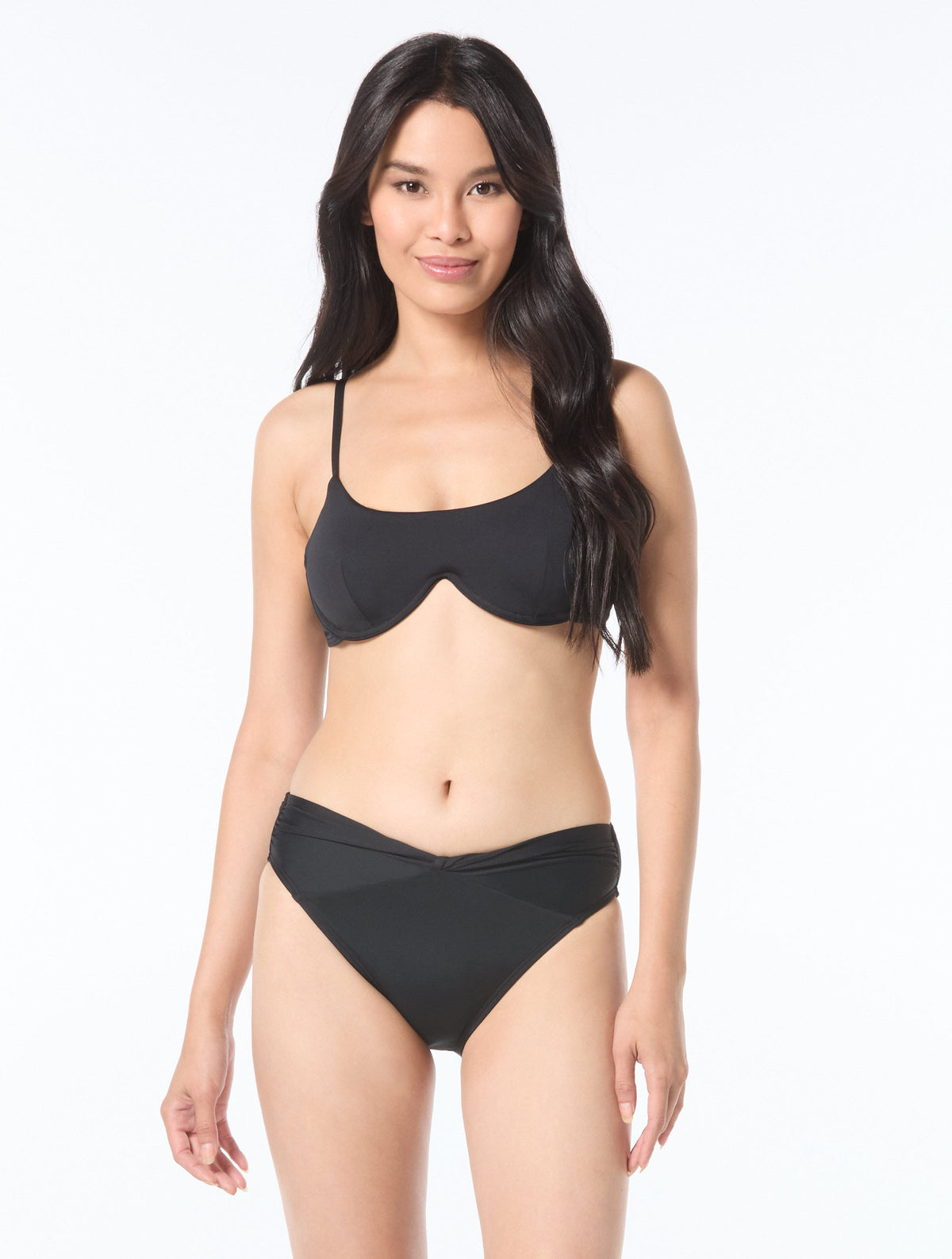 π Vince Camuto Underwire Bikini Top - Solids (100% off) - 001 BLACK