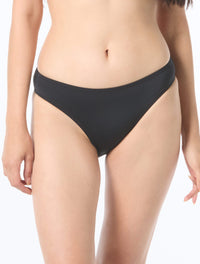 Vince Camuto High Cut Bikini Bottom - Solids - 001 BLACK