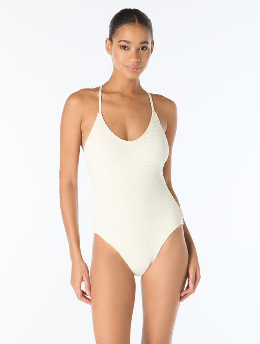VInce Camuto One Piece Swimsuit & Side Tie Maxi Skirt Set Bundle
