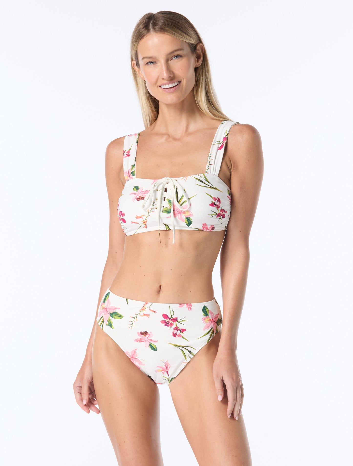 Vince Camuto Lace Up Bikini Top - Drifting Meadow