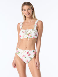 Vince Camuto Lace Up Bikini Top - Drifting Meadow