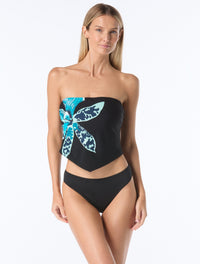 Vince Camuto Tankini Tube Top - Midnight Orchird - 001 Black