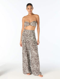 Vince Camuto Cover Up Pants - Mini Zebra - 212 CHOCOLATE
