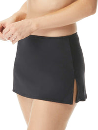 Beach House Charlotte Pull On Swim Skirt - Beach Solids - 001 BLACK