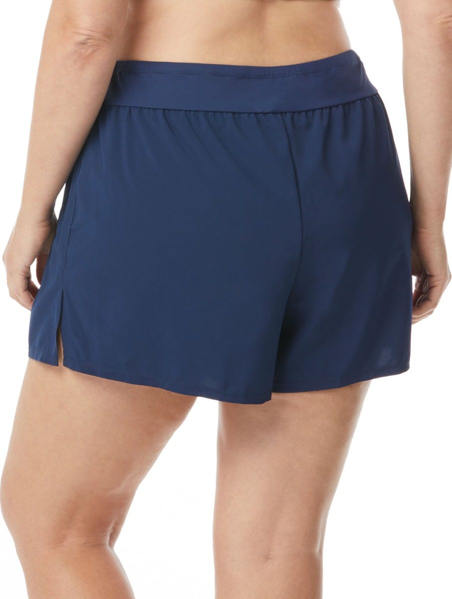 Beach House Plus Size April Stretch Woven Beach Short - Beach Solids - 511 Admiral