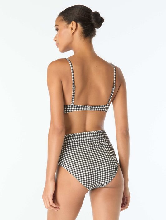 Michael Kors Underwire Textured Bikini Top - Boho Gingham - Beach2Ocean