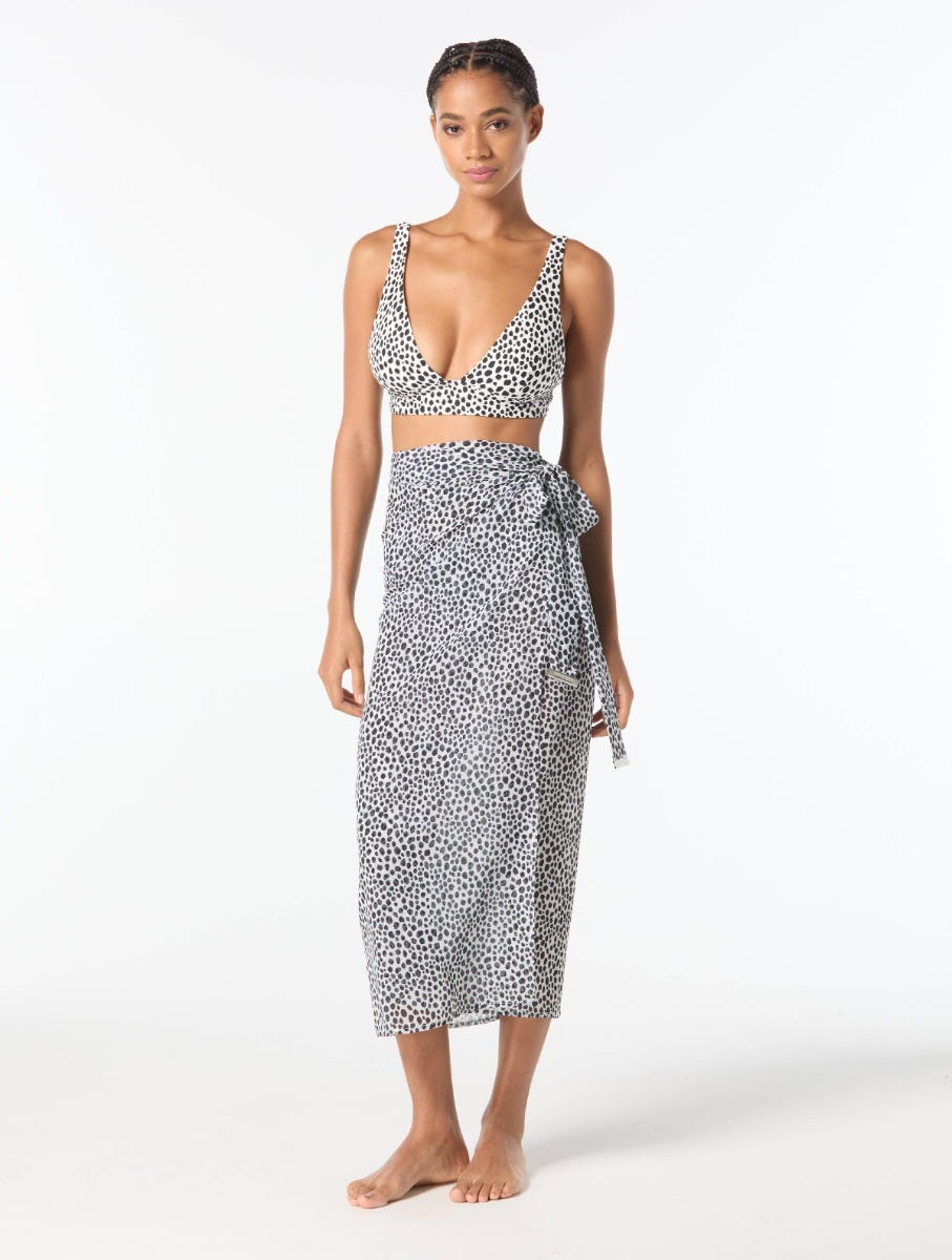 MICHAEL Michael Kors Wrap Tie Pareo Cover Up - Spot