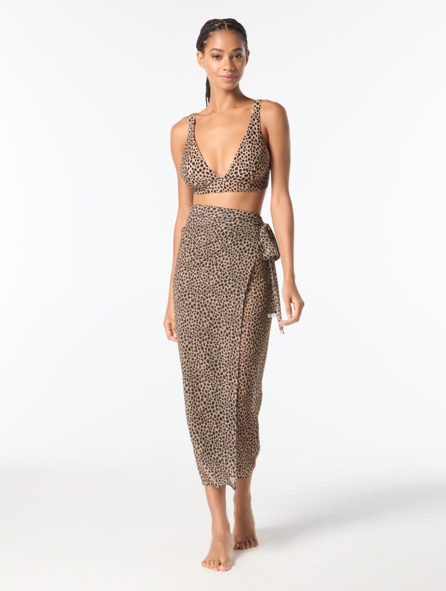 MICHAEL Michael Kors Wrap Tie Pareo Cover Up - Spot