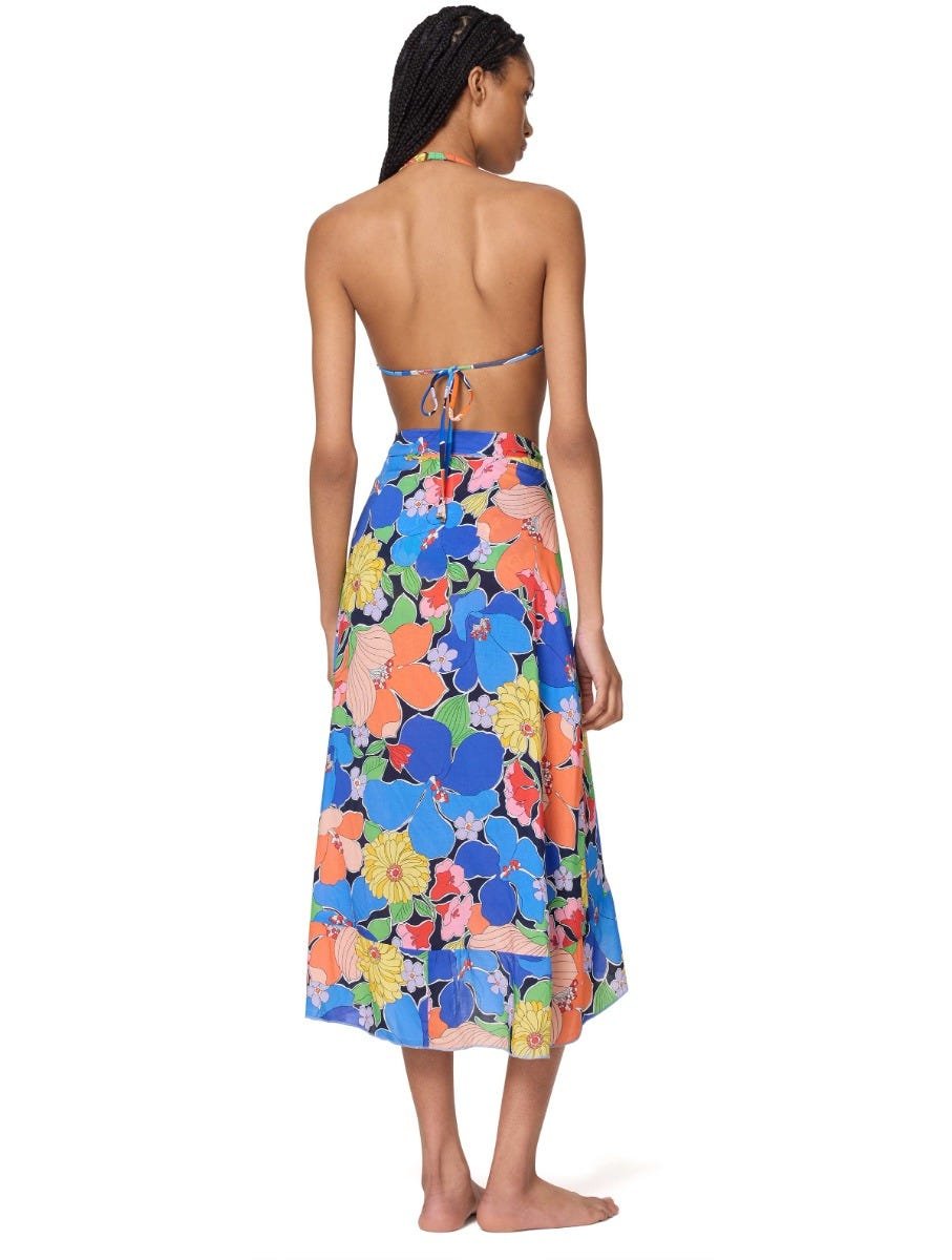 kate spade new york Ruffle Pareo Cover Up - Coastal Garden - 970 Multi